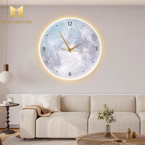 Horloge créative post-moderne, décoration artistique pour salon, lampe <span class=keywords><strong>murale</strong></span> nordique simple en cristal et porcelaine, lampe <span class=keywords><strong>murale</strong></span> LED pour chambre à coucher - Product Image 4