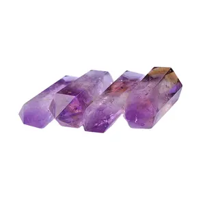 自然清晰紫水晶塔楼装饰水晶双倍积分魔杖商务礼品收藏风水