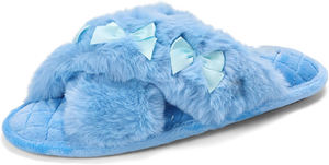 Sandales d'été respirantes et confortables pour femme, style exclusif Danielle Pheloung, avec fourrure, mousse à mémoire de forme et <span class=keywords><strong>EVA</strong></span>, à nœud croisé - Product Image 6