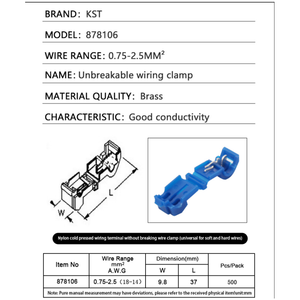 KST מקורי פח מצופה נחושת מסוף הסדר Raychem סיום ערכות ניילון מבודד מהיר אחוי מנוף מחבר - Product Image 6