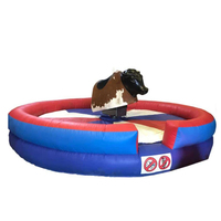 Taureau mécanique gonflable commercial Songfa pour adultes, avec matelas combiné en PVC, pour parcs d'attractions et trampolines, une place