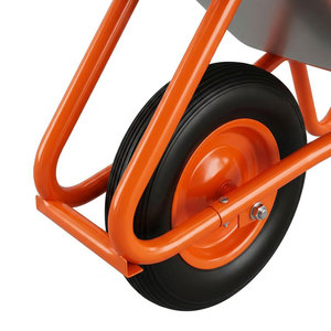 WB6015 180Kg Capacity Galvanized Wheelbarrow Heavy Duty 0.7mm Metal Tray Garden Construction <b>Wheel</b> Barrow - Product Image 4