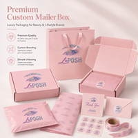 Boîtes d'emballage personnalisées de luxe en carton rose mat pour colis d'expédition et de colis postaux pour cosmétiques