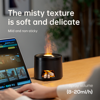 Nouveau diffuseur d'arômes pour cheminée 2026, humidificateur ultrasonique à flamme de bois simulée, lumière LED 7 couleurs, 180 ml, usage domestique