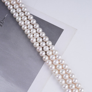 Collar de Perlas de Agua Dulce al por Mayor de Zhuji, Perlas Blancas de 8-8.5mm de Alto Brillo con Luz Intensa, Accesorios para Joyería DIY - Product Image 3