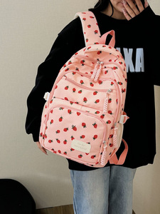 Sac à dos en nylon respirant à fermeture éclair, style coréen simple et mignon, style campus décontracté, pour étudiantes du lycée et du collège - Product Image 4