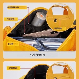 Yellow Small Oxford Cloth Duffel <b>Bag</b> <b>20L</b> Water Resistant Gym Swim Travel Shoulder <b>Bag</b> - Product Image 4