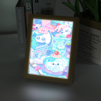 2025 nouveau produit PS décoration murale cadre cadeau Anime personnalisé LED acrylique cadre lampe de Table pour bureau à domicile