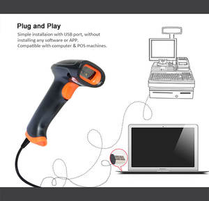 Escáner de código de barras portátil 2D CMOS Lecteur a main Escaner codigo barras <span class=keywords><strong>QR</strong></span> Lector de código Escaneo para soluciones POS almacén minorista - Product Image 3