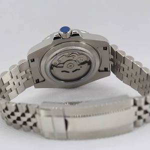 Montre mécanique GMT de luxe haut de gamme en acier inoxydable avec cristal saphir, étanche 5 bars, luminescente, 40 mm - Product Image 4