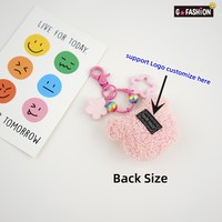 Mignon doux peluche mini ours en peluche porte-clés dessin animé lapin lapin poupée jouets pendentif à breloque porte-clés porte-clés sac à dos