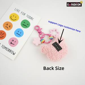Mignon doux peluche <span class=keywords><strong>mini</strong></span> ours en peluche porte-clés dessin animé lapin lapin poupée jouets pendentif à breloque porte-clés porte-clés sac à dos - Product Image 4