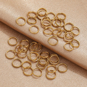 Anillos Divididos para Fabricación de Joyería DIY |   Conectores de Doble Aro de Acero Inoxidable Plateado con Recubrimiento PVD en Varios Tamaños, Venta al Por Mayor - Product Image 4