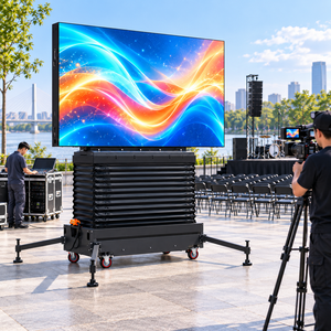 Écran LED extérieur haute fréquence de rafraîchissement P4 sur roues, réutilisable, pour spectacles musicaux, concerts en plein air, événements en direct, location et location de matériel. - Product Image 2