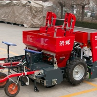 HONGZHU Nouvelle Semoir à pommes de terre à 2 rangs en acier robuste du Shandong, type suspendu, machine de semis de précision, garantie 1 an, haute performance