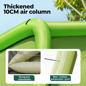 Tente gonflable avec auvent, plafond haut carré, colonne d'<span class=keywords><strong>air</strong></span> de 10 cm d'épaisseur, tente de camping familiale, OEM/ODM, certifiée ISO9001 - Product Image 5