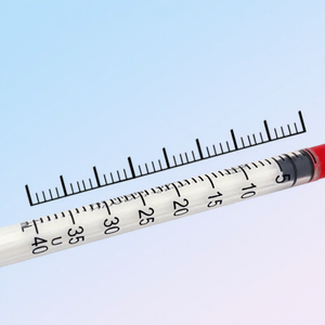 Amostra Grátis de Seringa de Insulina 0.3ml, Calibre 31, 8mm, 30 Unidades, Seringa de Insulina com Agulha 30g 31g 1/2", Seringas Veterinárias - Product Image 6