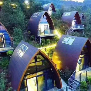 منزل صغير متنقل فاخر مسبق الصنع ، منزل قارب ، منزل خشبي صغير ، فيلا ، شقة ، هيكل فولاذية ، متين - Product Image 4