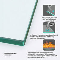 Verre Trempé de Sécurité 3mm-12mm Transparent Haute Résistance pour Applications Hôpitales, Salles de Bain, Cuisines et Murs-rideaux