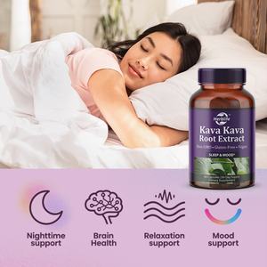 Capsules d'extrait de racine de Kava Kava OEM ODM 500 mg - Capsules apaisantes pour un meilleur sommeil, l'humeur et le soutien immunitaire, végétaliennes, sans OGM - Product Image 2