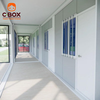Edificio de Oficinas Modular de Dos Pisos con Muro Cortina de Vidrio Cbox, Casa Contenedor Modular de Doble Planta