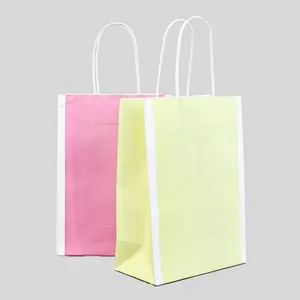 맞춤형 럭셔리 크래프트 종이 가방 선물 손잡이 종이 가방 로고 보석 종이 포장 쇼핑 가방