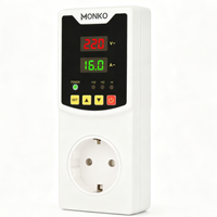 Régulateur de tension automatique Monko avec prise EU réglable, affichage LED, monophasé AC, capacité 10 KVA, usage domestique