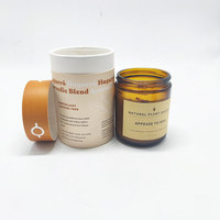 Boîte de tube de bougie en papier kraft biodégradable écologique de luxe personnalisé emballage en papier cylindrique de thé en verre artisanal écologique