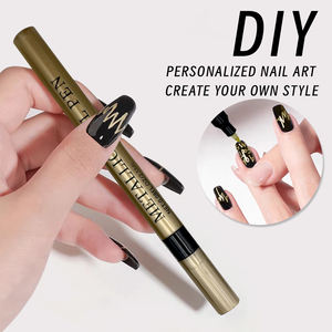 Маркеры золотые, серебряные, белые, черные, металлические, перманентные, с мягким наконечником-кистью, для рисования, для ногтей - Product Image 2