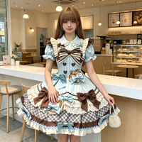 Robe de princesse Lolita vintage style poupée avec motif petit ours pour femme adulte, idéale pour anniversaire, cosplay ou fête costumée
