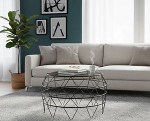 Table basse en fil de fer, plateau en métal, écologique, moderne, minimaliste, cadre en métal élégant, meubles de maison pour salon, chambre à coucher - Product Image 2