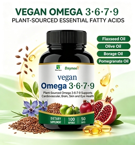 Capsules végétaliennes d'Oméga 3-6-7-9 à marque privée OEM/ODM – Supplément alimentaire essentiel à base de plantes pour la santé cardiaque et cutanée - Product Image 1