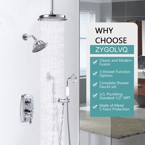 10-Year Warranty Modern Dual <b>Shower</b> <b>System</b> With Rainfall & Handheld Spray Wall-Mounted Spa Back Bath Set HD-2026012404 10-Year W - Product Image 5
