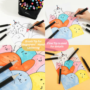 水彩ペン無毒ソフトブラシペンセットアートマーカーコピックカラーブラシペンマーカー描画用 - Product Image 6