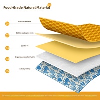 Ensemble de 3 enveloppes réutilisables écologiques en cire d'abeille et coton biologique, tailles S, M et L
