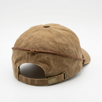 Casquette de baseball unisexe réglable style Dad Hat, 6 panneaux, en cuir WesternCowboy Oxford avec patch, effet vieilli et délavé, modèle sportif vintage 2026