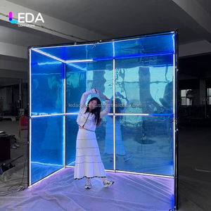 LEDA Customized Metal Arch Style Photo Booth <b>Box</b> with <b>Removable</b> Mirror for Weddings Parties Events - Product Image 4