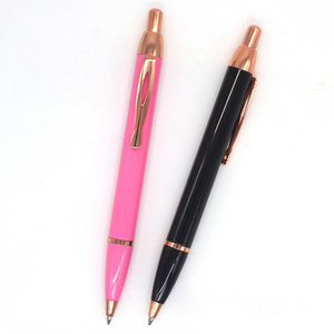 Bolígrafo de Metal Rosa con Logotipo Personalizado, Recarga Parker y Tinta Azul/Negra para Chicas, Ancho de Escritura de 1.0 mm, Regalo Promocional de Oficina - Product Image 1