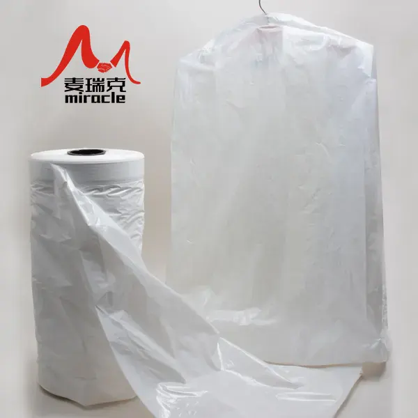Setelan gantungan Anti kotor LDPE, pelindung kain tas garmen Anti debu untuk setelan besar