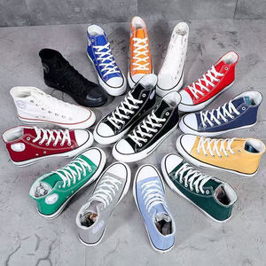 أحذية رياضية مخصصة برباط، أحذية رياضية مسطحة غير رسمية من القماش للرجال والنساء، حذاء رياضي نجمي - Product Image 3