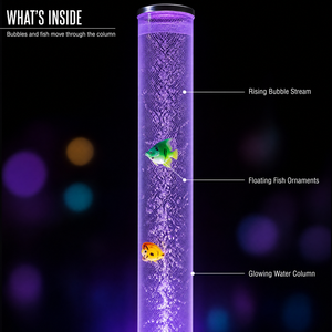 <b>LED</b> Bubble Fish <b>Lamp</b> <b>Floor</b> Standing Colour Changing Tube Light <b>for</b> <b>Living</b> <b>Room</b> Kids <b>Room</b> - Product Image 6