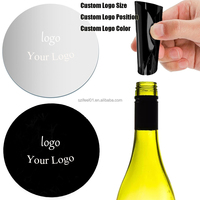 Accessoires de disque de verseur de vin de feuille d'aluminium personnalisée arrêt de goutte d'alcool pour bouteilles 10 pièces 12 pièces