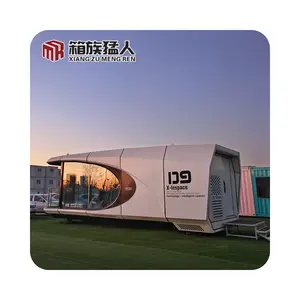 Luxury new release prefab commercial home 2 bedroom eco capsule house with kitchen 2023 space airship pod
