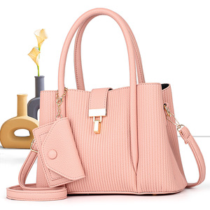 Bolso de Mano Minimalista Color Rosa para Mujer 2026, Conjunto de Bolsos de Lujo en Piel Sintética PU - Product Image 4