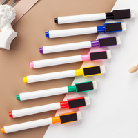 Marqueurs pour tableau blanc d'école colorés, stylos pour tableau blanc sec, marqueurs pour tableau blanc avec gomme intégrée, stylos à dessin pour enfants, marqueurs