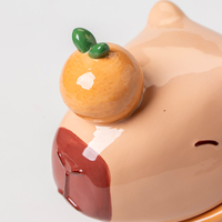 Ensemble de bol et d'assiettes en céramique Capybara mignon Design écologique pour une expérience culinaire confortable et adorable de 250ml