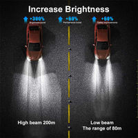 P6 PRO MAX LED double projet laser ampoule de phare H4 80W 10000LM 6000K lumière blanche IP68 phare étanche pour voiture moto