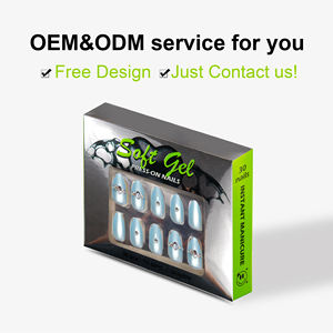 Alta calidad, 30 Uds., 15 tamaños, Color <span class=keywords><strong>azul</strong></span> <span class=keywords><strong>claro</strong></span>, Ojo de gato, <span class=keywords><strong>Uñas</strong></span> postizas, <span class=keywords><strong>Gel</strong></span> suave personalizado, prensa en las <span class=keywords><strong>uñas</strong></span> con diamantes de imitación - Product Image 3