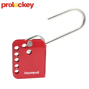 Hardened Steel Safety Butterfly Lockout Hasp Devices Red Safety Hasp Lockout Tagout
