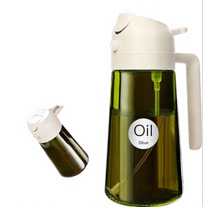Botella de Vidrio 2 en 1 de Alta Calidad Jinli para Rociar Aceite, 470 ml, Autoaplastable, Rociador de Aceite para Cocinar Sostenible y Saludable - Product Image 5